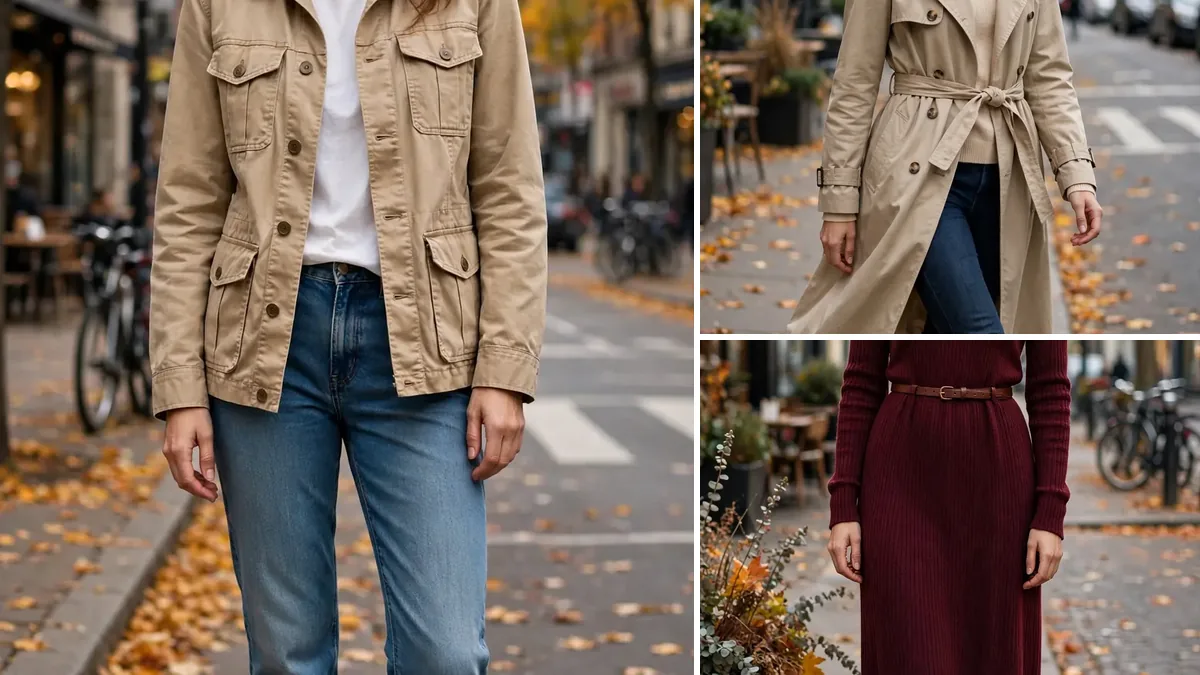 Fall to winter transition outfits collage